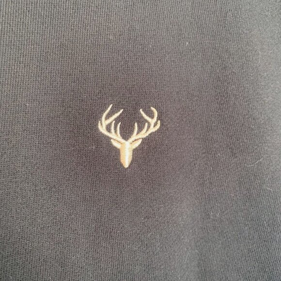 Knitted Dove Women’s Embroidered Deer Antler Top Sz Large Black Rustic Cabin - Picture 6 of 9